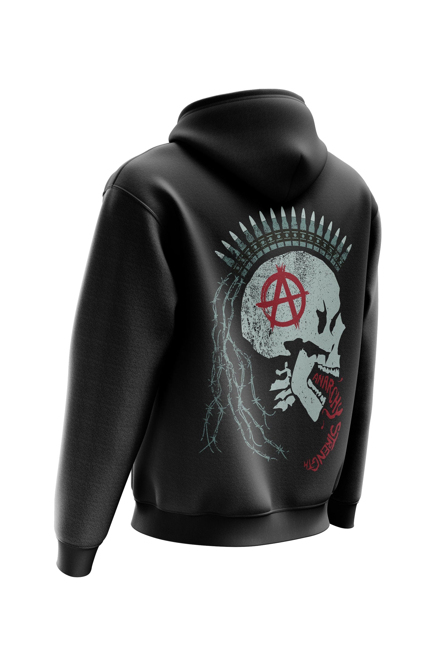 AS 'BULLET PUNK' HOODIE - BLACK