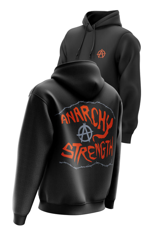 AS 'BARBED' HOODIE - BLACK