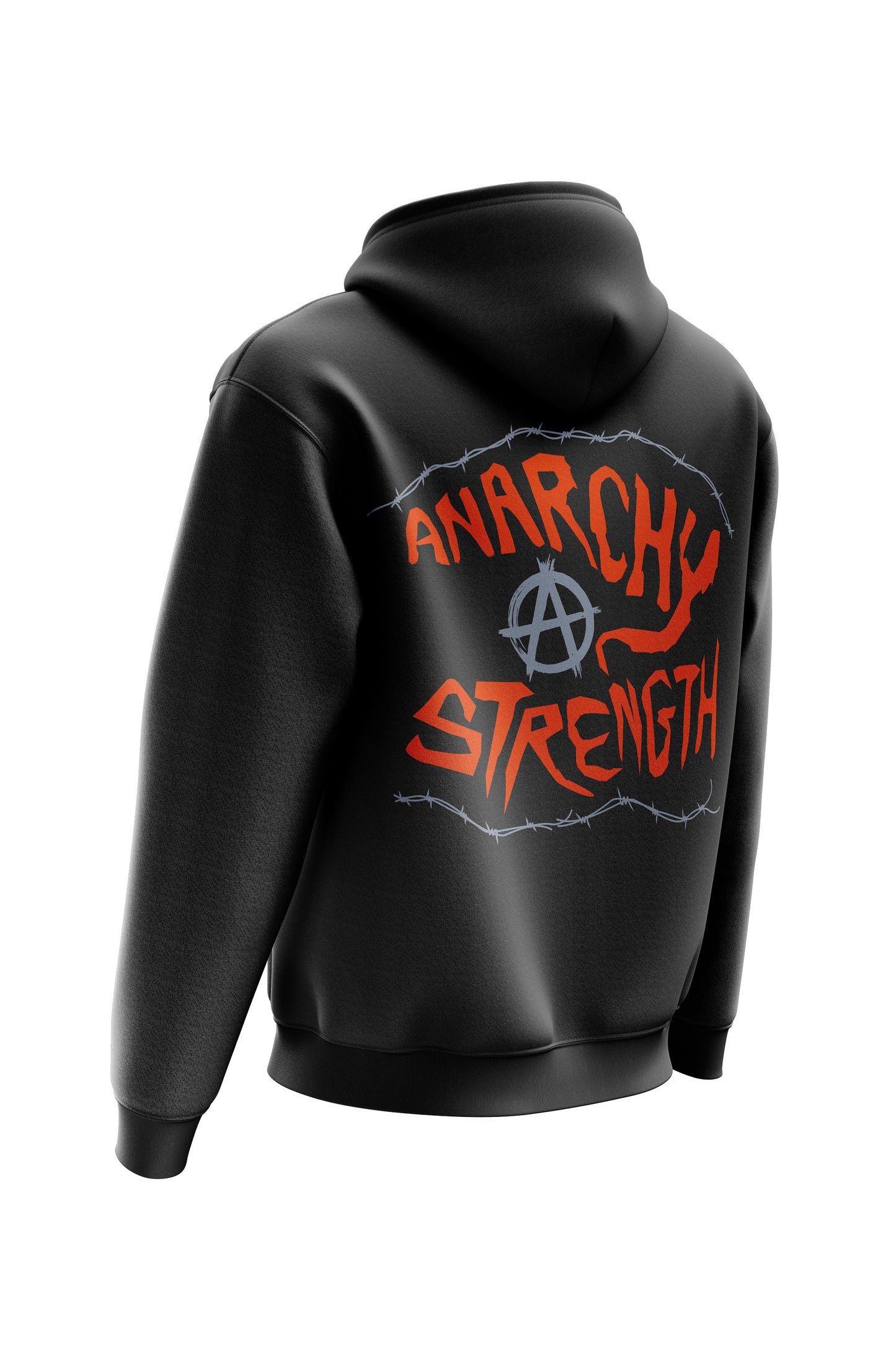 AS 'BARBED' HOODIE - BLACK