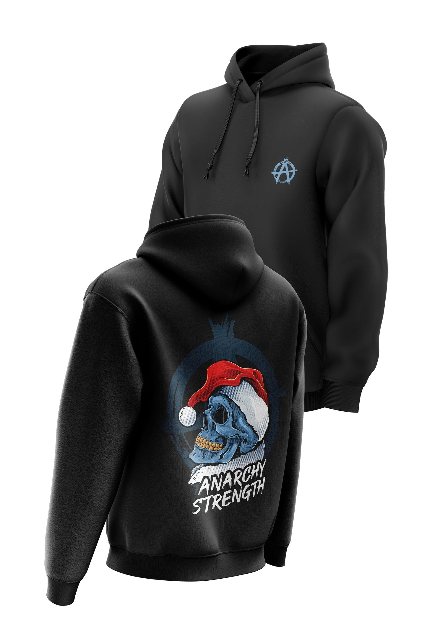 AS 'CHILLED SANTA' HOODIE - BLACK