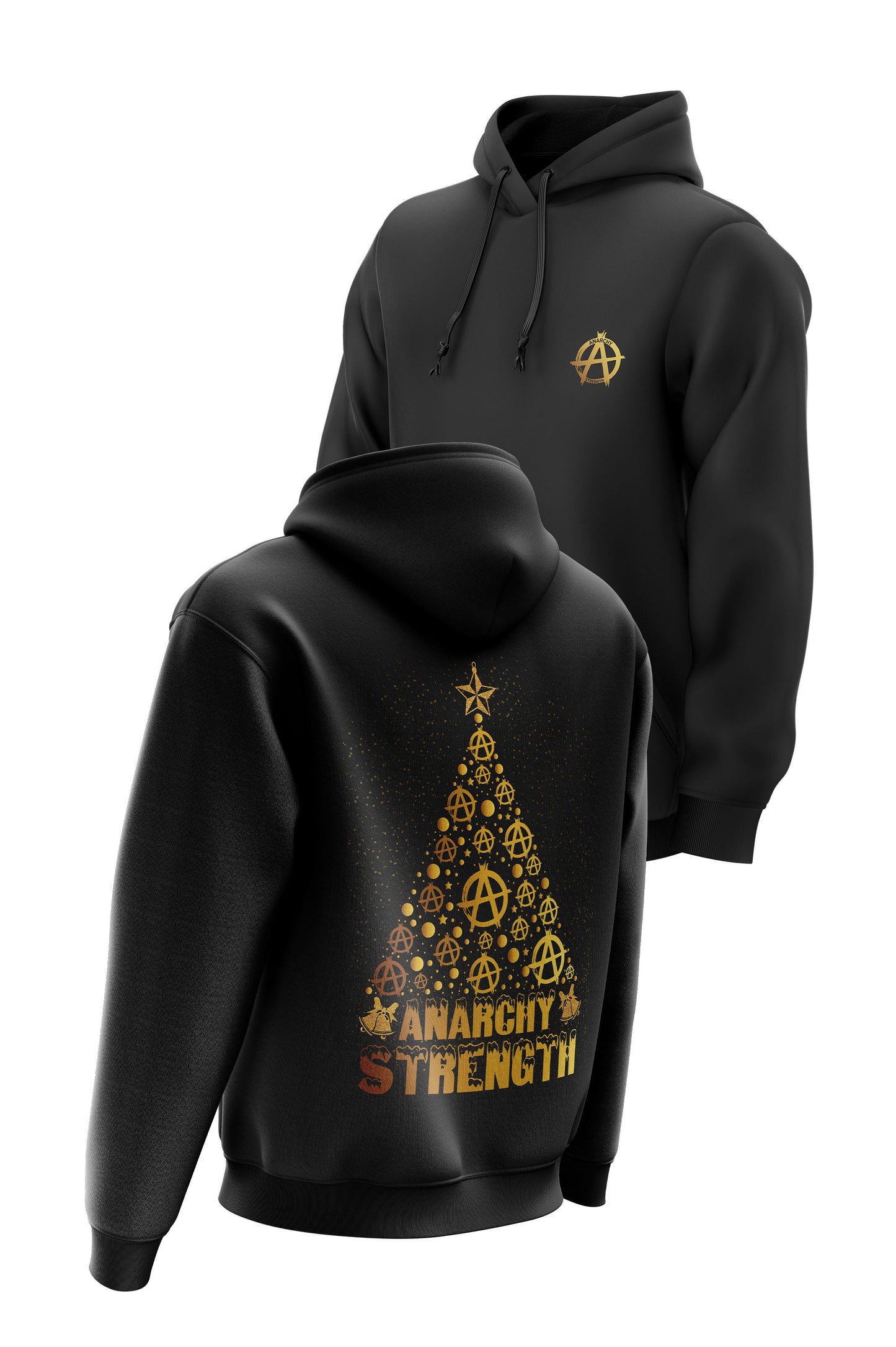 AS 'GOLDEN TREE' HOODIE - BLACK
