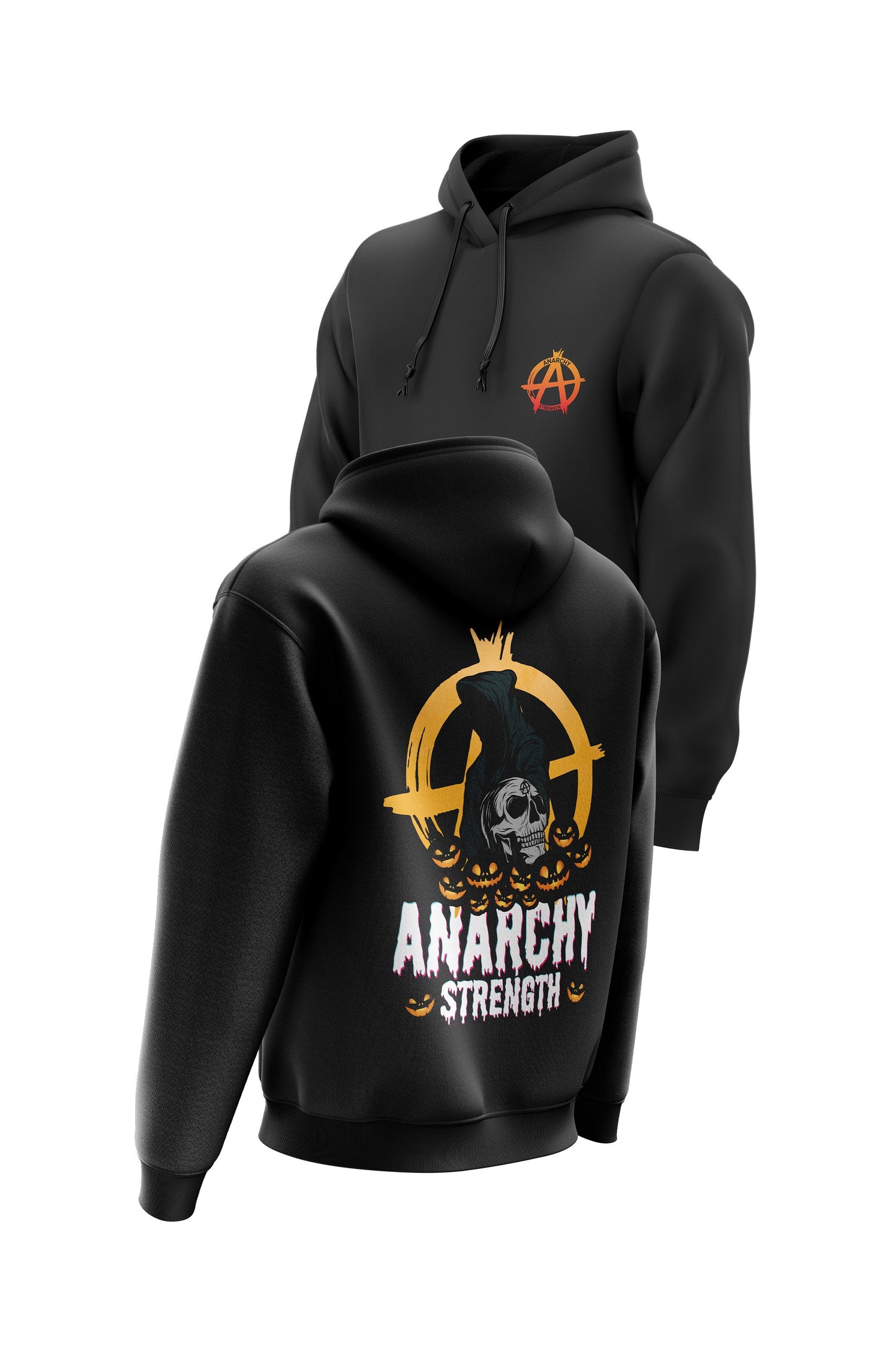 AS 'SPIRIT SKULL' HOODIE - BLACK